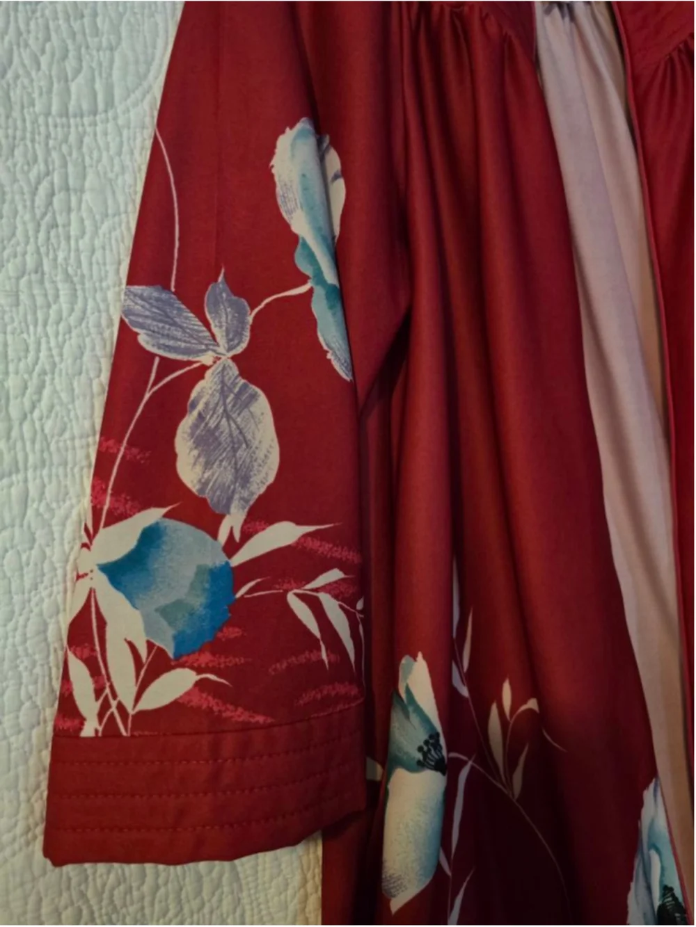 Rare Vintage JCPenney Magenta Floral Kaftan Loungewear Robe Small GrandmaCore